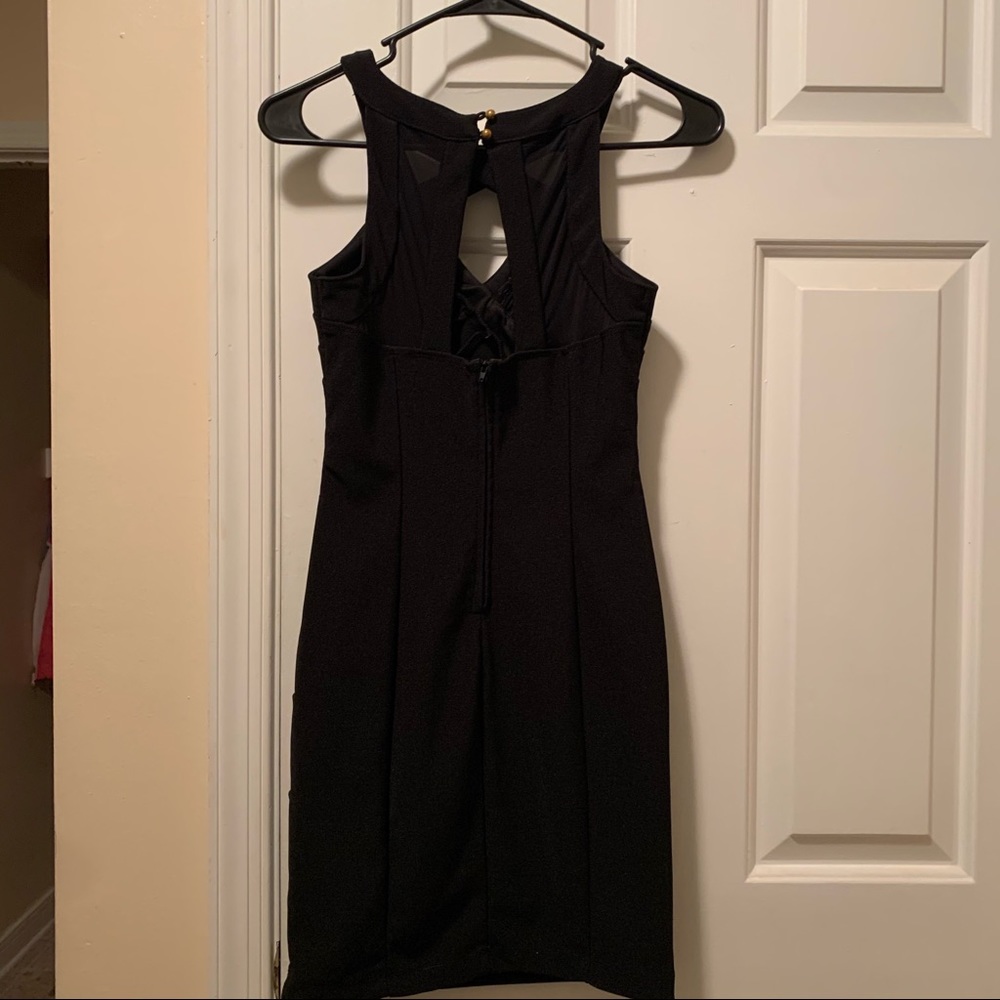 Skinny shirt dress with design on top